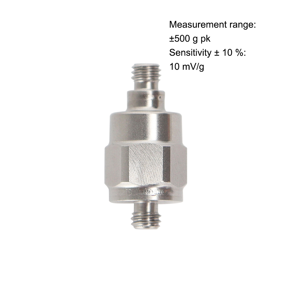 Miniature Piezoelectric Acceleration Transducer Sensor 2~20ma Titanium Alloy Analog Sensor Accelerometer Sensor 10mv/g