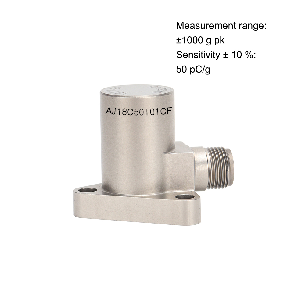 High-Temp Sensor with Titanium Housing: 260°C, ±1000 G, 50 PC/g Sensitivity, 2800 PF Capacitance, Differential Type