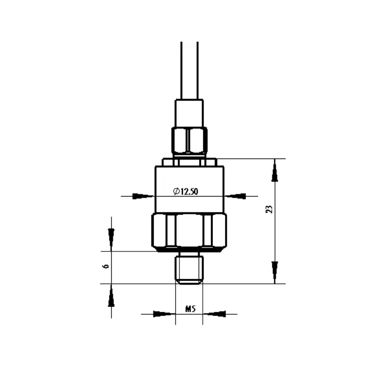 Large Shock 0.25mV/g Single Sensor Axis Voltage Output Type IEPE Acceleration Sensor A22G02