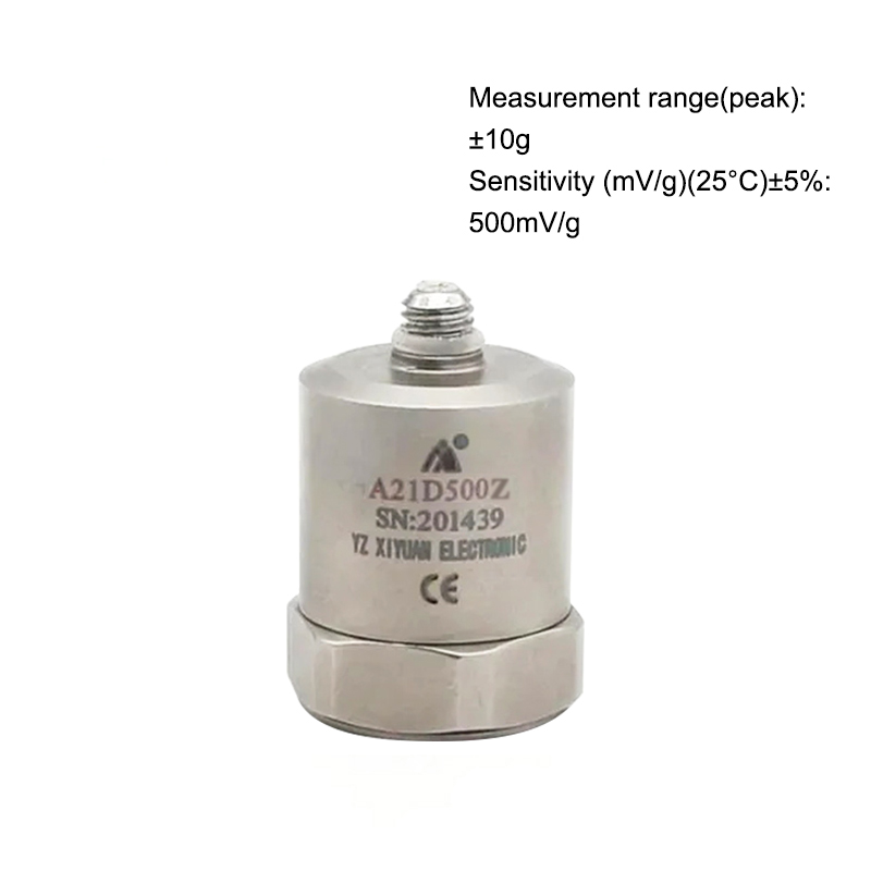 Vibration Control Drop Environmental Structural Impact Dynamic Testing Fields 500mV/g Sensitivity Uniaxial Accelerometer Sensor