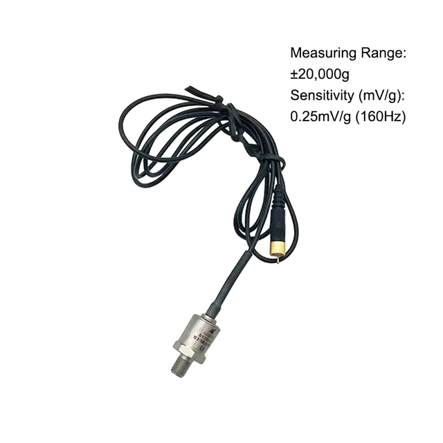 Large Shock 0.25mV/g Single Sensor Axis Voltage Output Type IEPE Acceleration Sensor A22G02