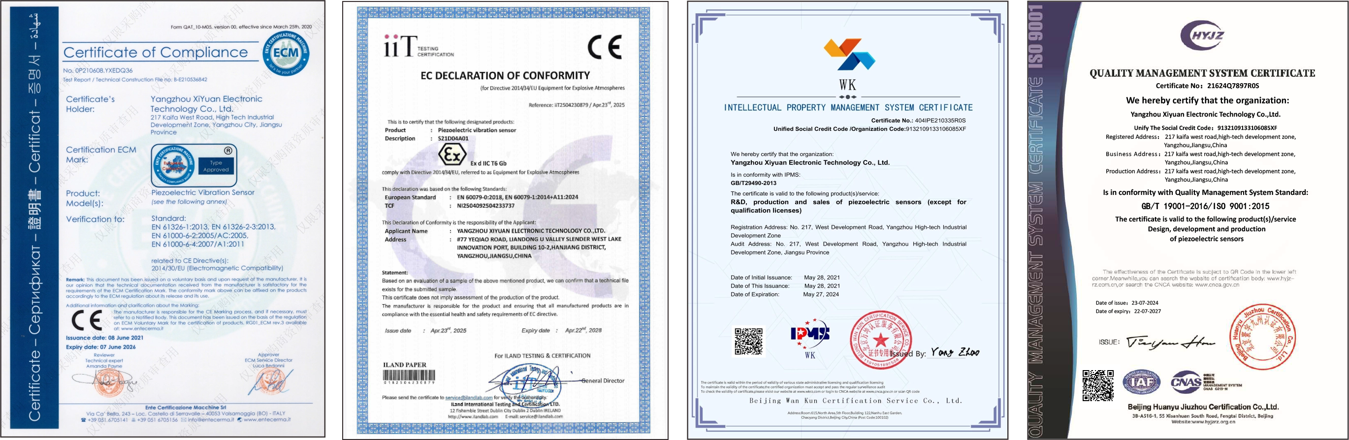 Our certificate