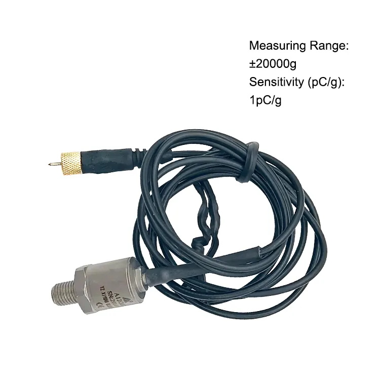 A12G02 PE 1-10,000Hz Accelerometer Displacement Sensor Vibration Impact Piezoelectric Sensor Acceleration Sensor