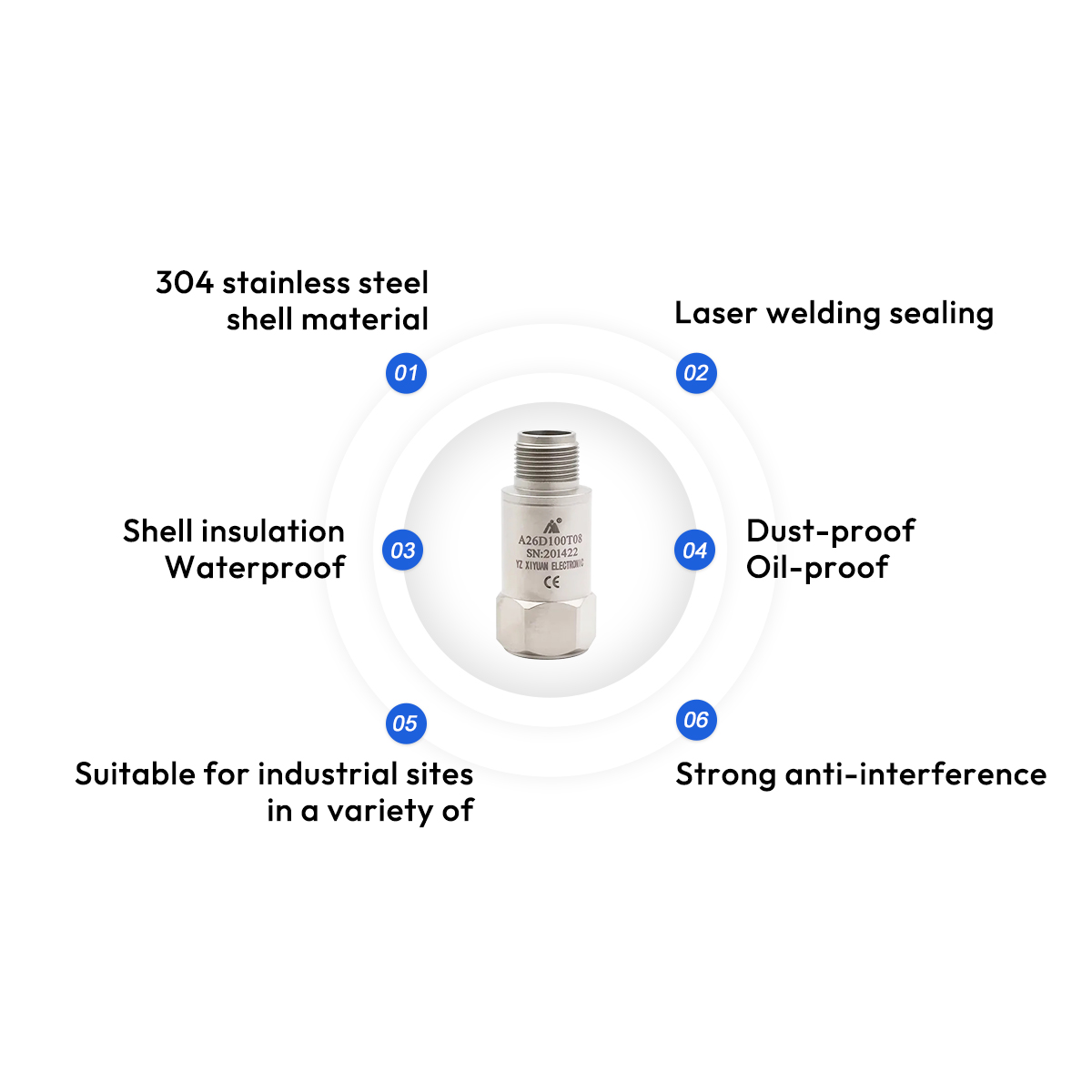 Industrial Machine Hyundai Accelerator Sensor Sensitive Vibration Accelerometer Sensors for Industrial Machinery