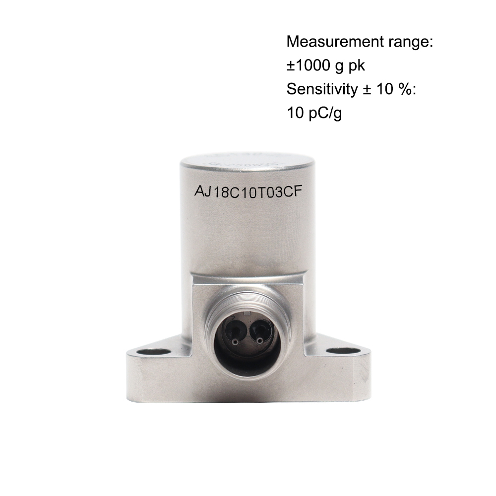 Extreme Temperature 482°C Differential Piezoelectric Accelerometer, 10 PC/g Sensitivity with High-Temp Alloy Housing