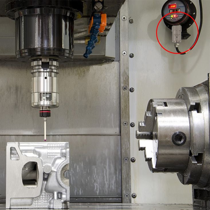 Machine Tool Crash Protection System with 4-Channel EDAQ & 100mV/g Sensor, Active Anti-Collision