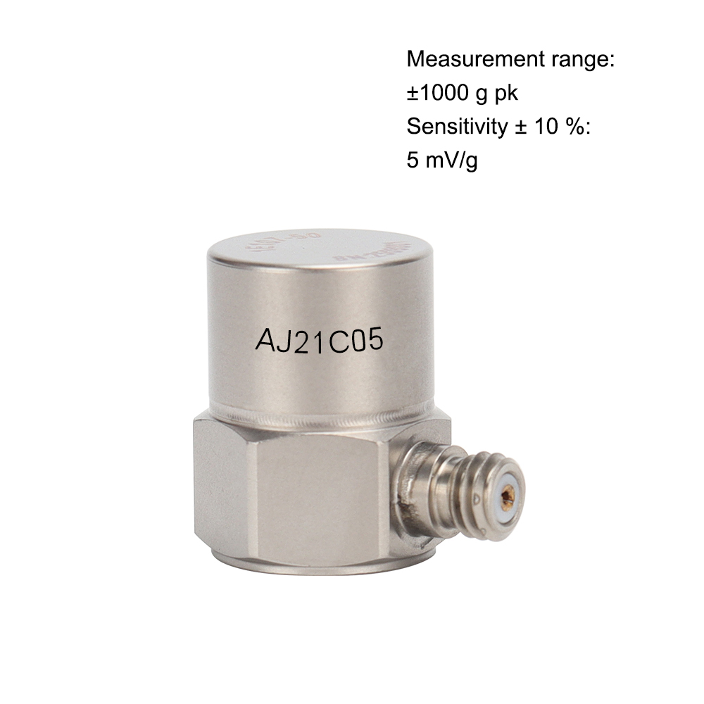 Side Output IEPE Accelerometer, 5 MV/g Sensitivity & 1000g Range, Titanium Housing