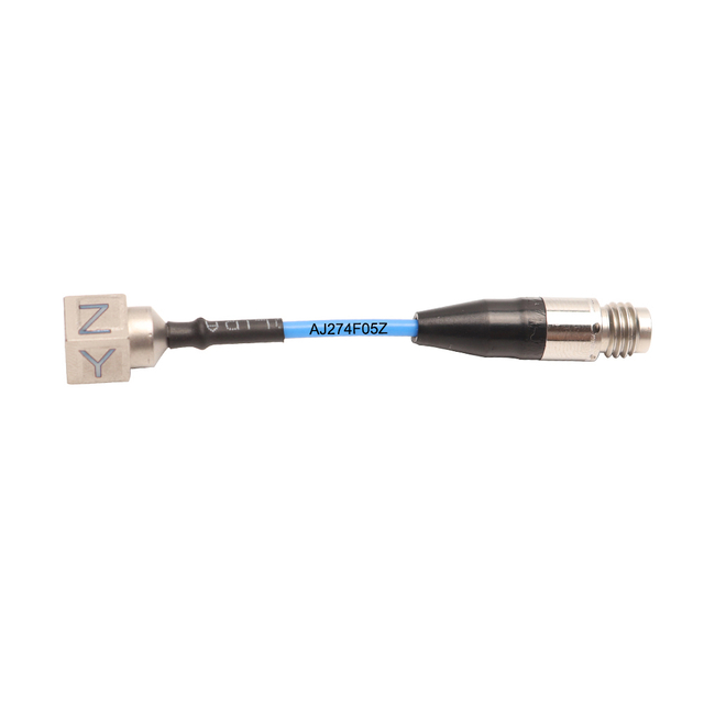 AJ274F 5mV/g Triaxial Piezo Accelerometer, Integrated Cable, 2000g, 6.4cm³, Robot Jumping Test