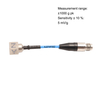 AJ274F 5mV/g Triaxial Piezo Accelerometer, Integrated Cable, 2000g, 6.4cm³, Robot Jumping Test