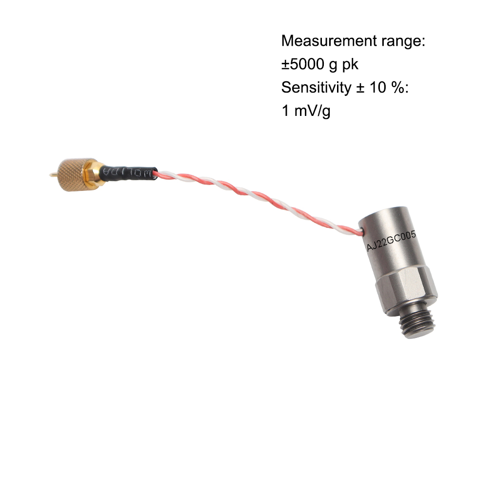 Robust Titanium IEPE Piezoelectric Accelerometer, Designed for Extreme Shock (5,000g) Monitoring