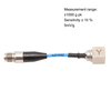Miniature Piezoelectric Triaxial Acceleration Sensor, 10 MV/g Sensitivity, 500 g Range, Cable Output, for Robot Jump