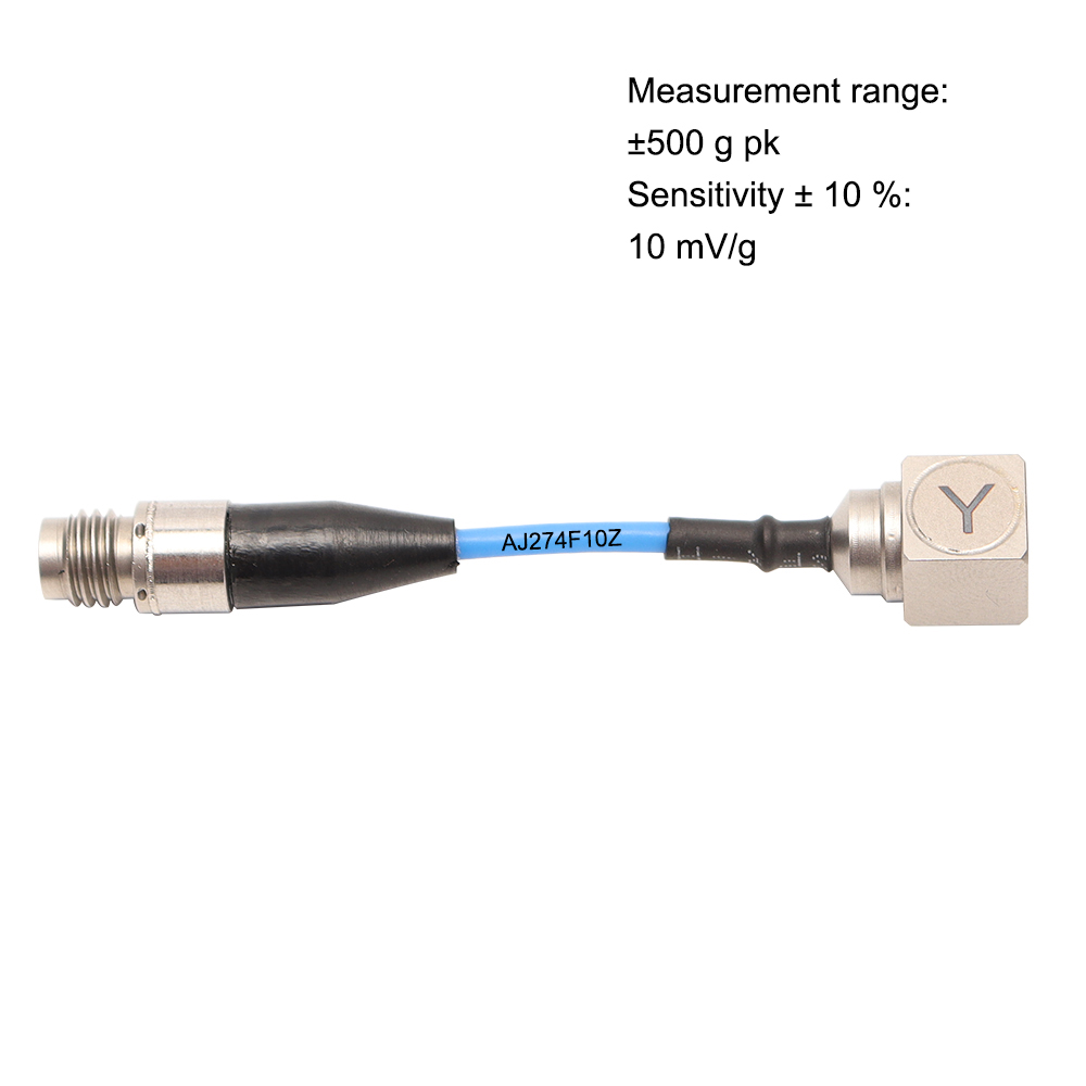 High-Range 500 g Miniature Triaxial Piezoelectric Accelerometer AJ274F, Integrated Output for Robot Jumping Test