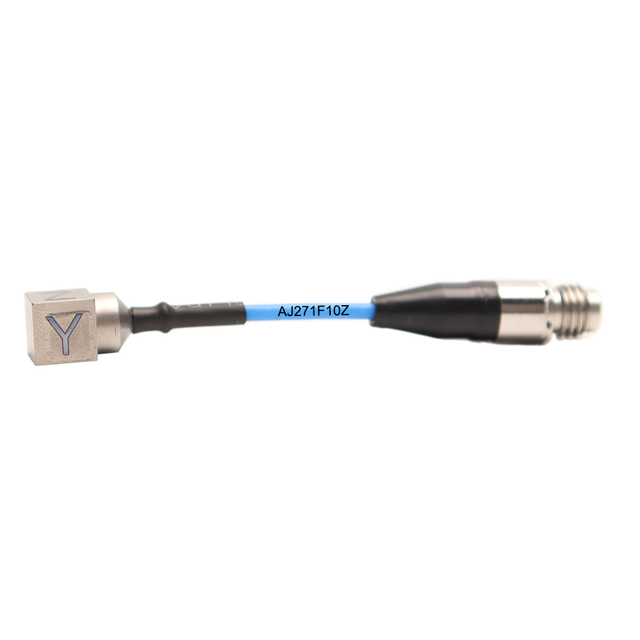 AJ271F Miniature Triaxial Piezoelectric Acceleration Sensor with Integrated Cable, 10.2 Cubic, 5 MV/g, for Robot Jump Test